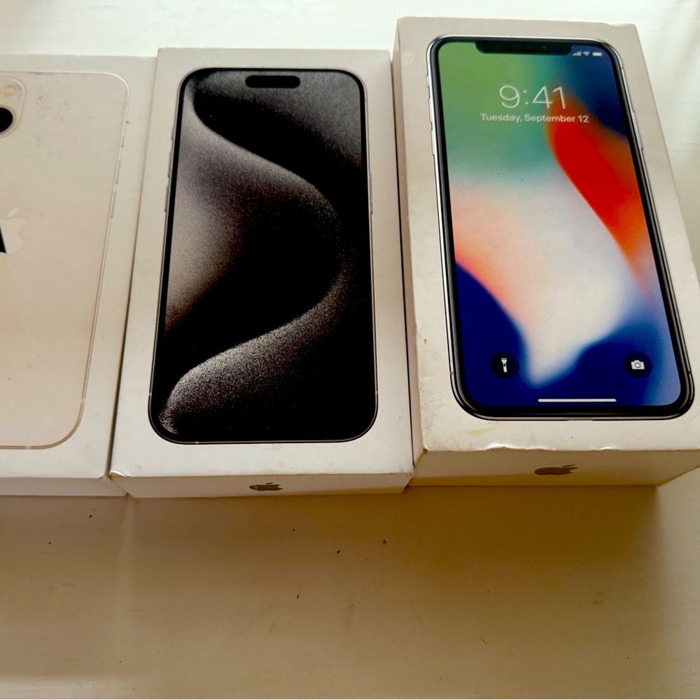 Iphone empty boxes.